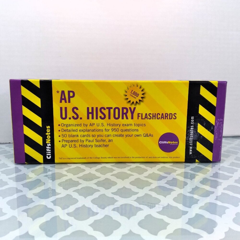 1000 Flashcards AP US History Cliffs Notes Test Exam Study Aids Homeschooling